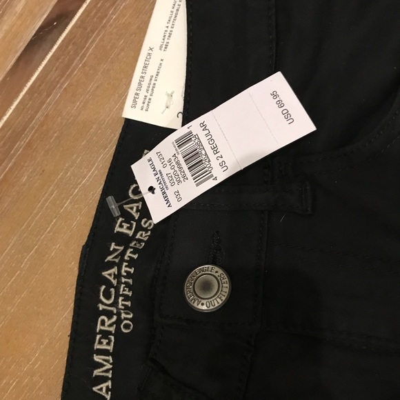 American Eagle High Rise Jeggings - Size 2R - Blk - Picture 4 of 8